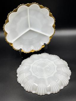 Gold/white plates