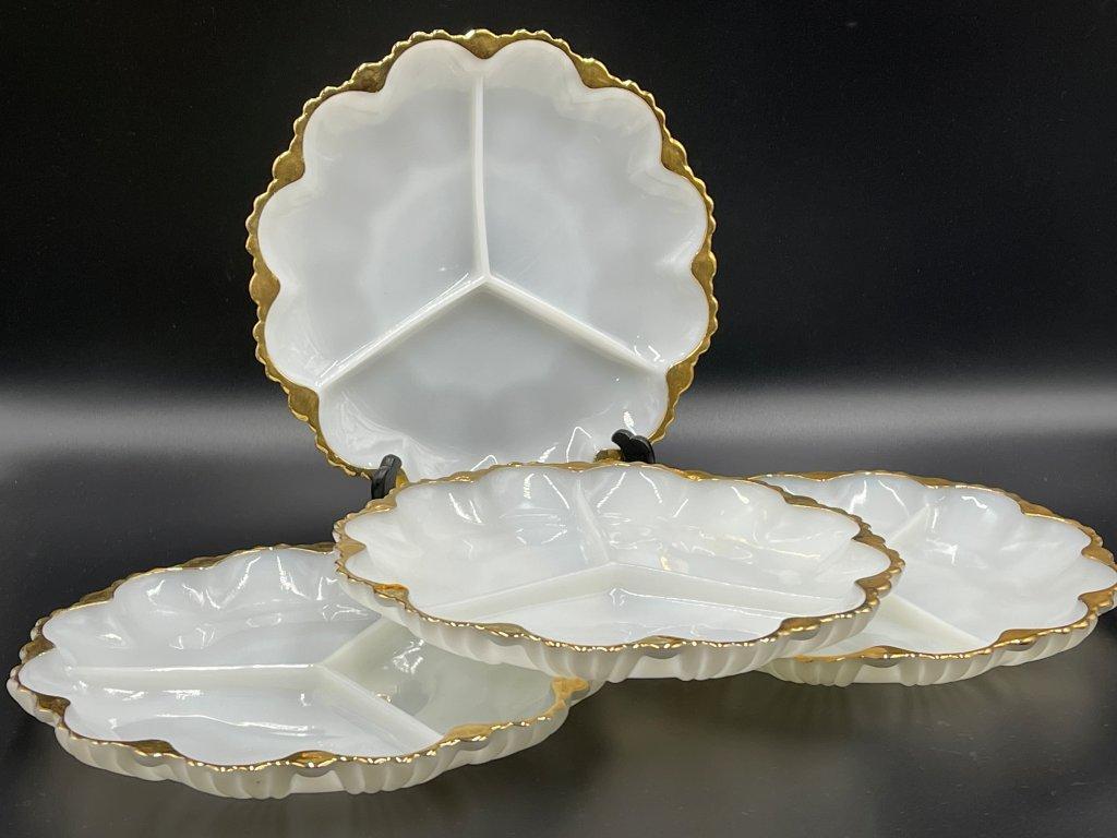 Gold/white plates