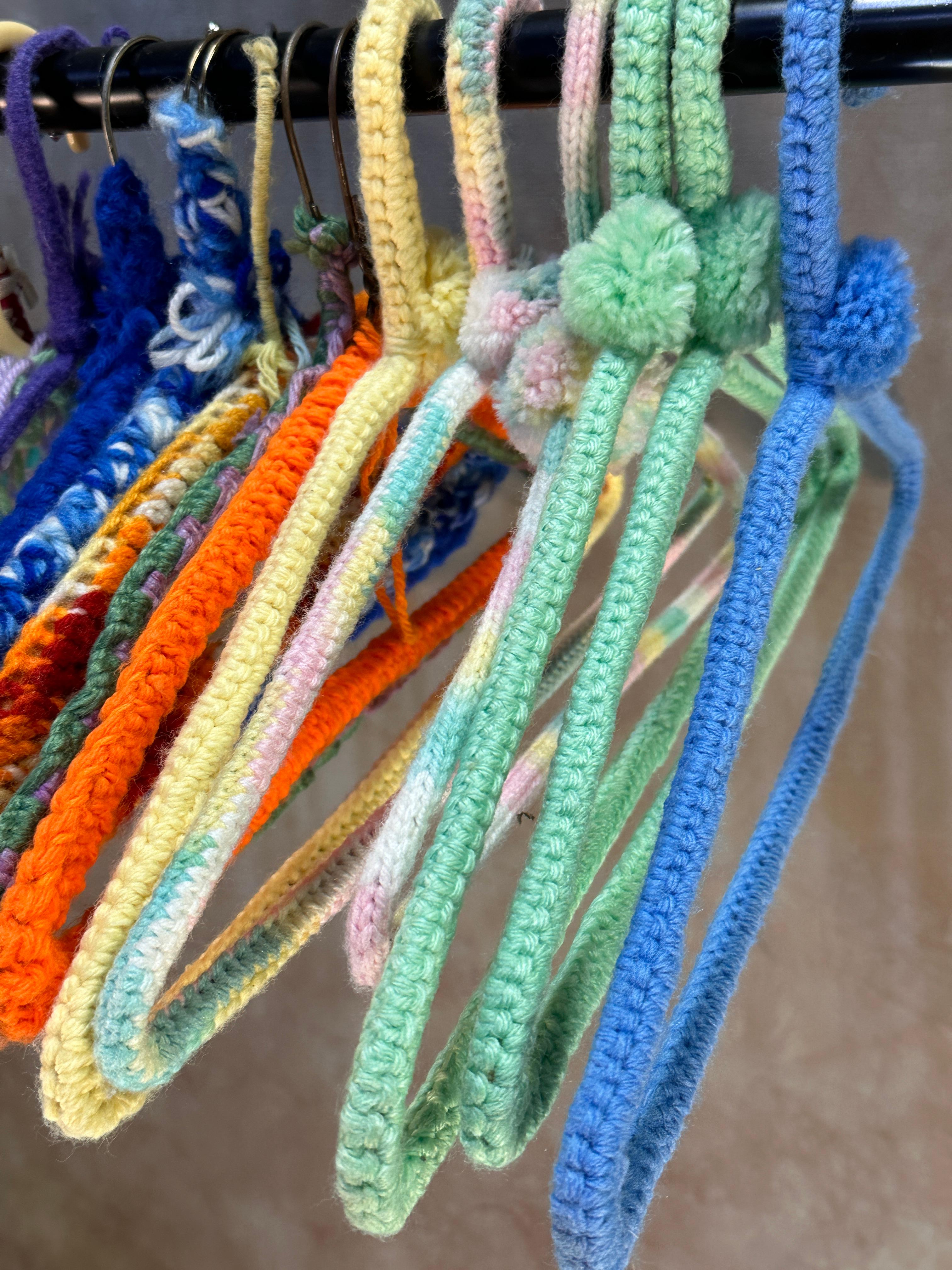 Hand Crocheted/Knitted Wooden Hangers