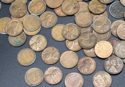 Collection of Wheat Pennies