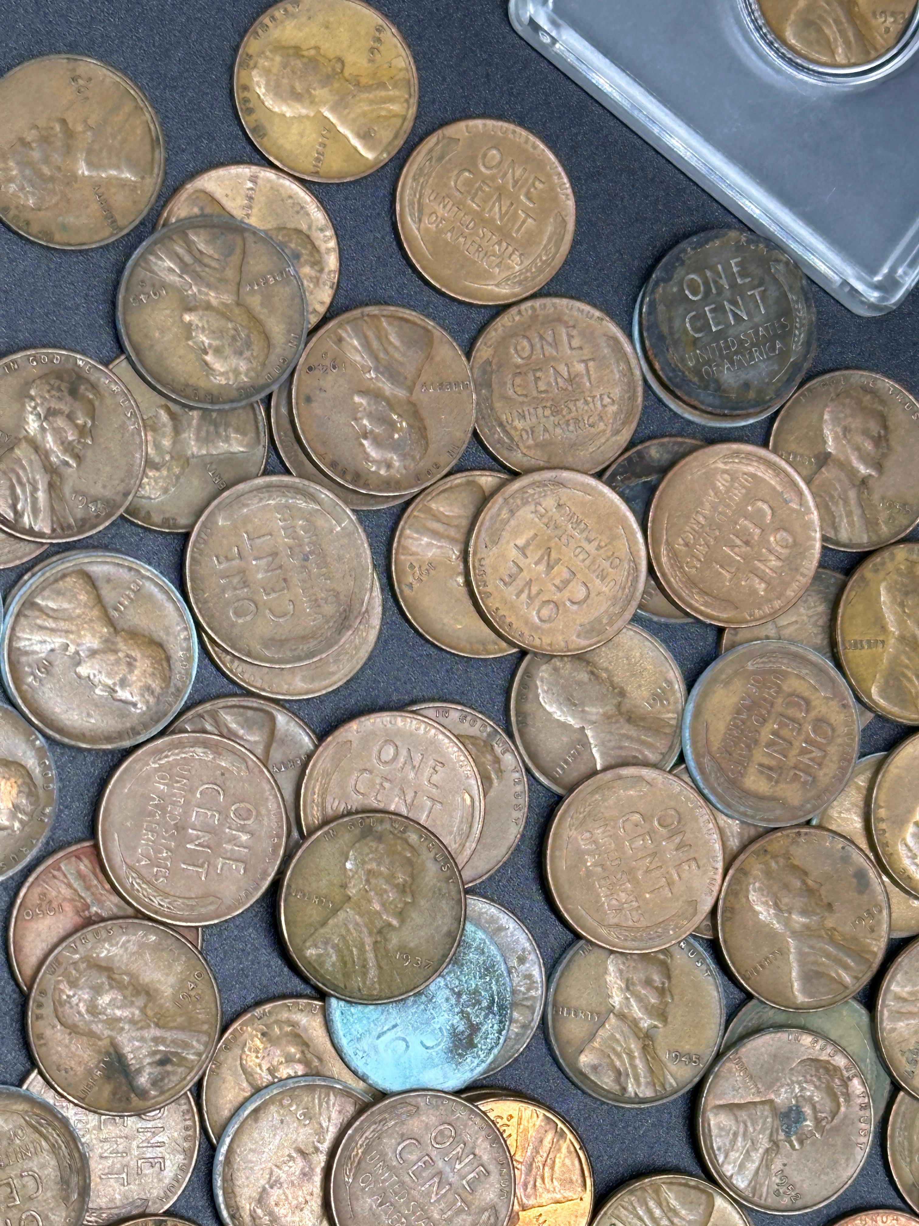 Collection of Wheat Pennies