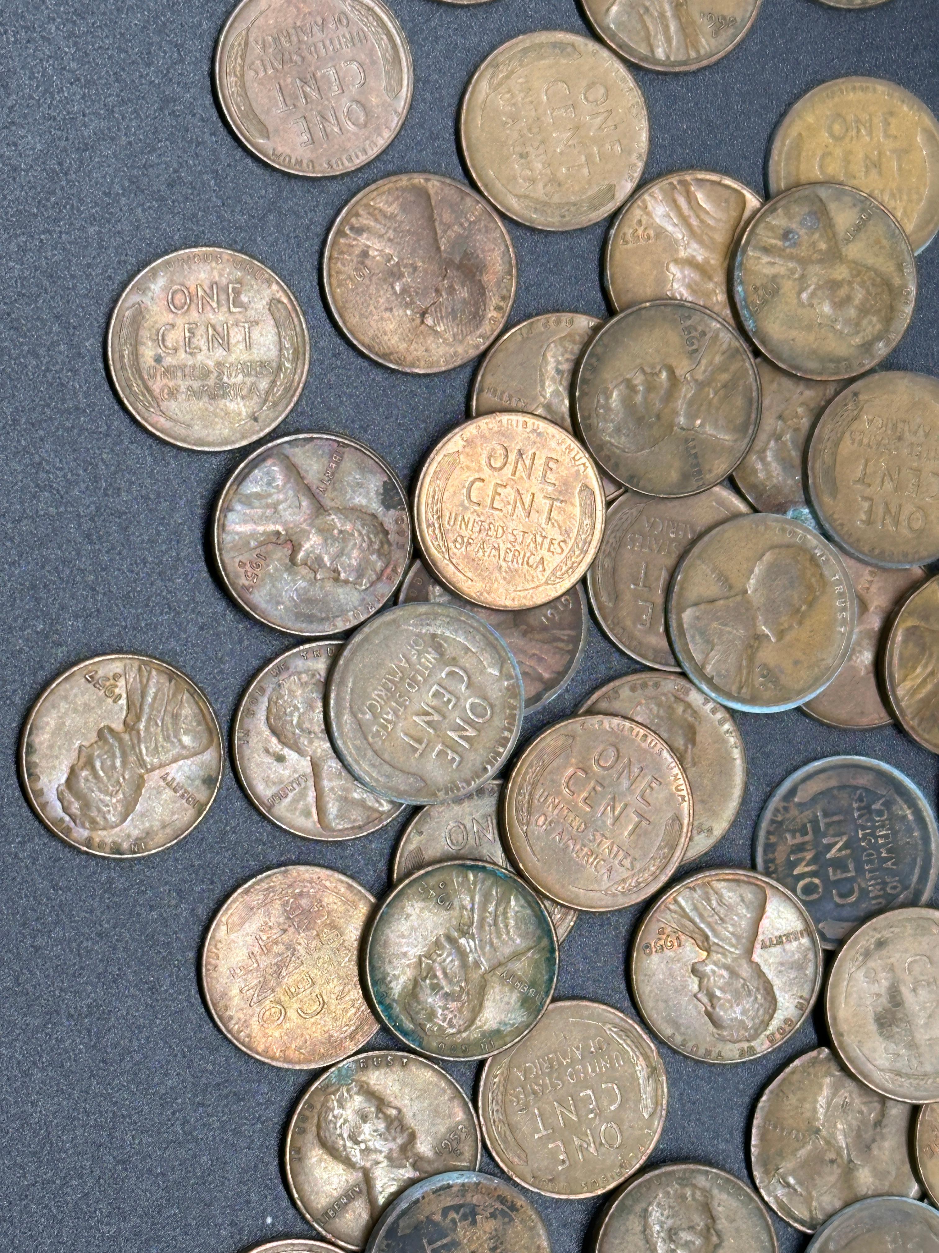 Collection of Wheat Pennies