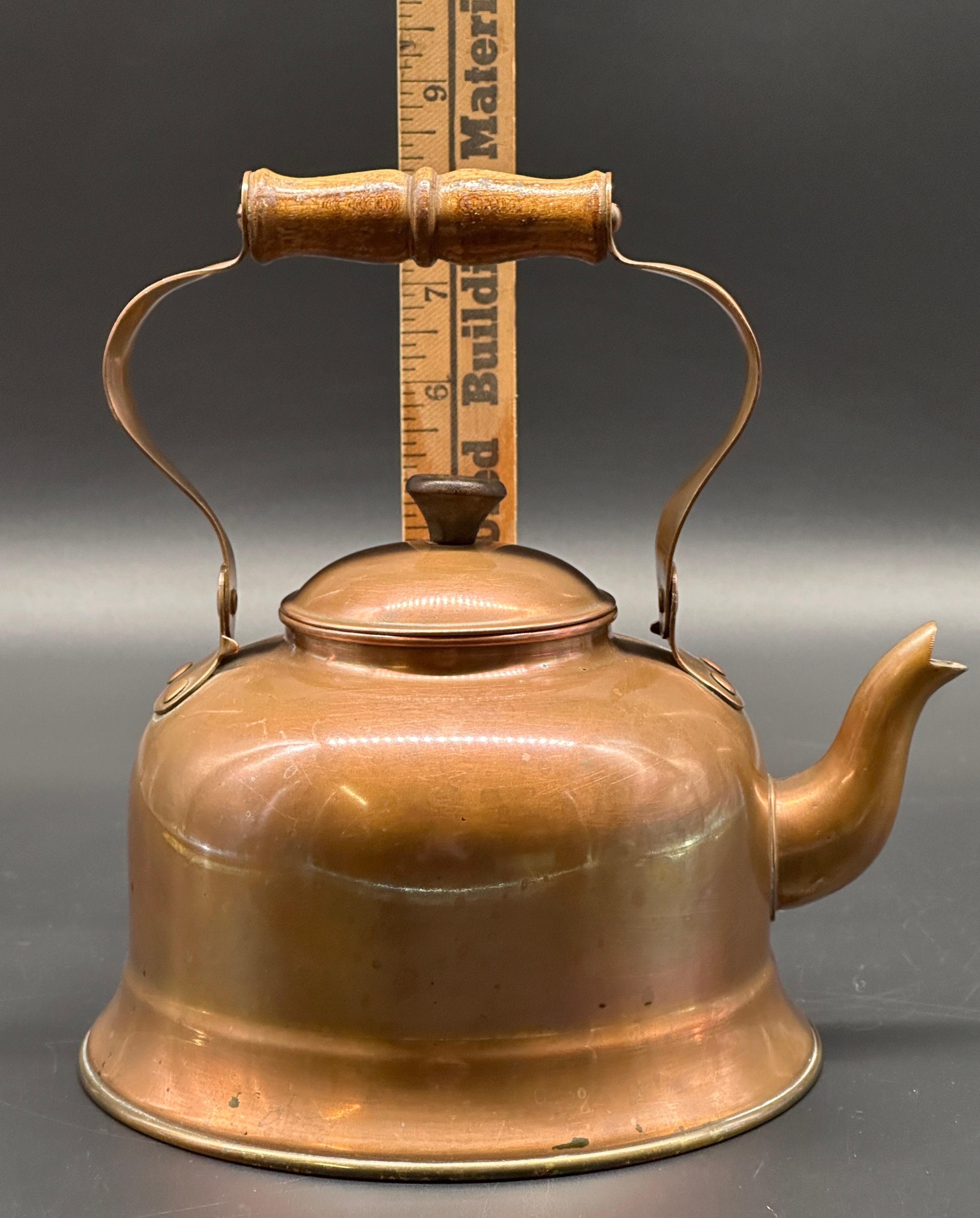 Copper Tea Kettle with Wooden Handle (Made in Portugal)