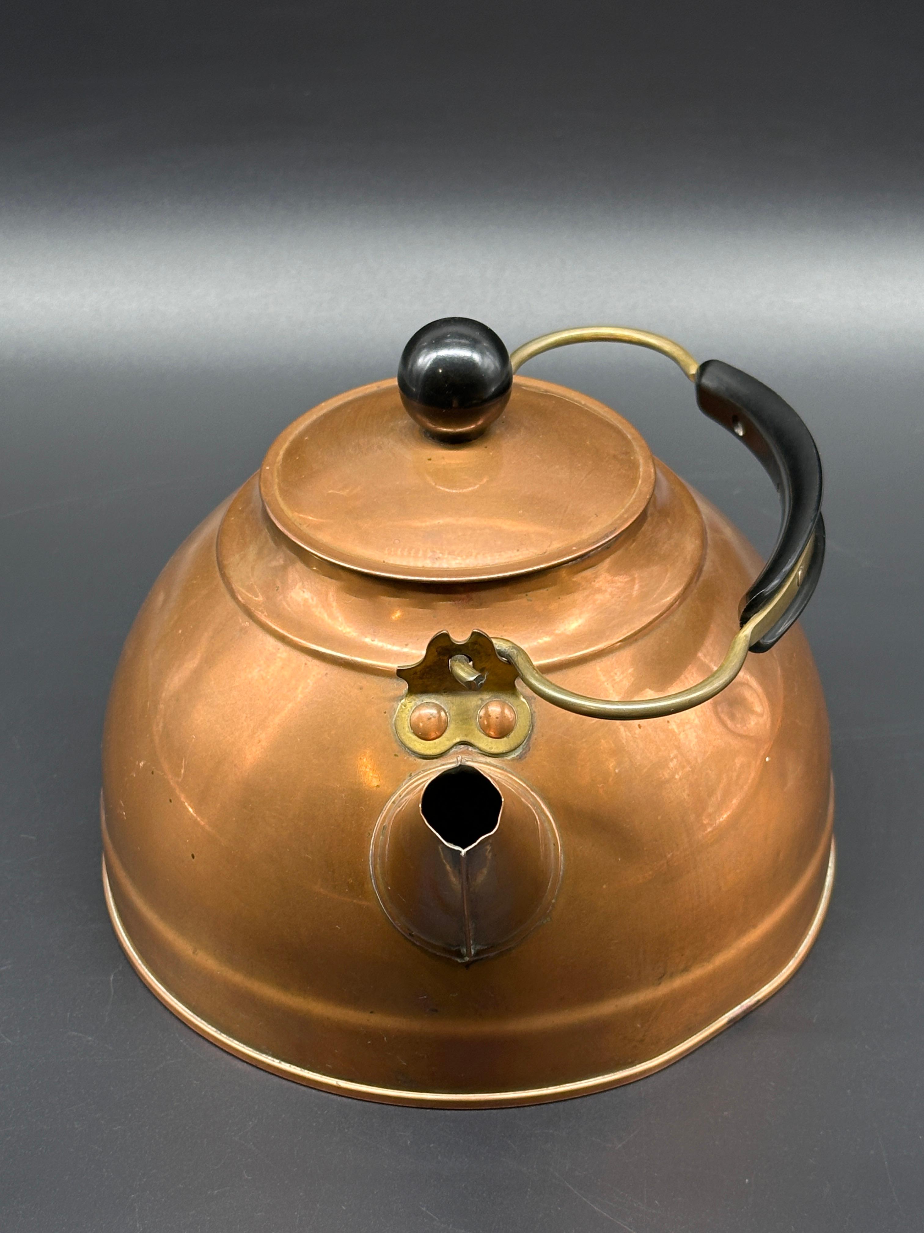 Copper RevereWare Teapot with Brass Handle