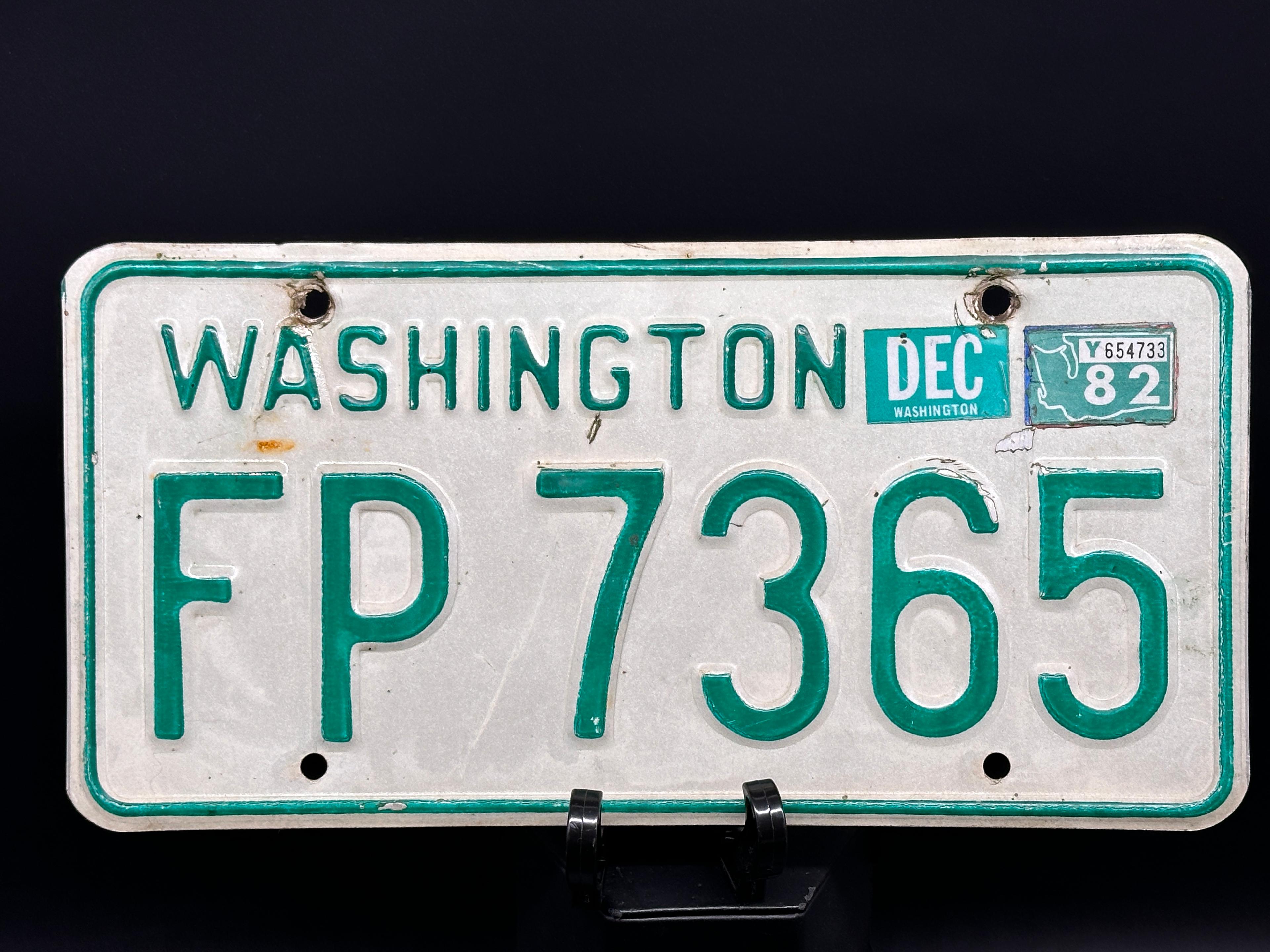 Oregon, Washington and Texas License Plates