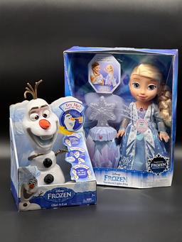 Disney's Frozen Singing Elsa and Olaf-A-Lot Dolls in Package