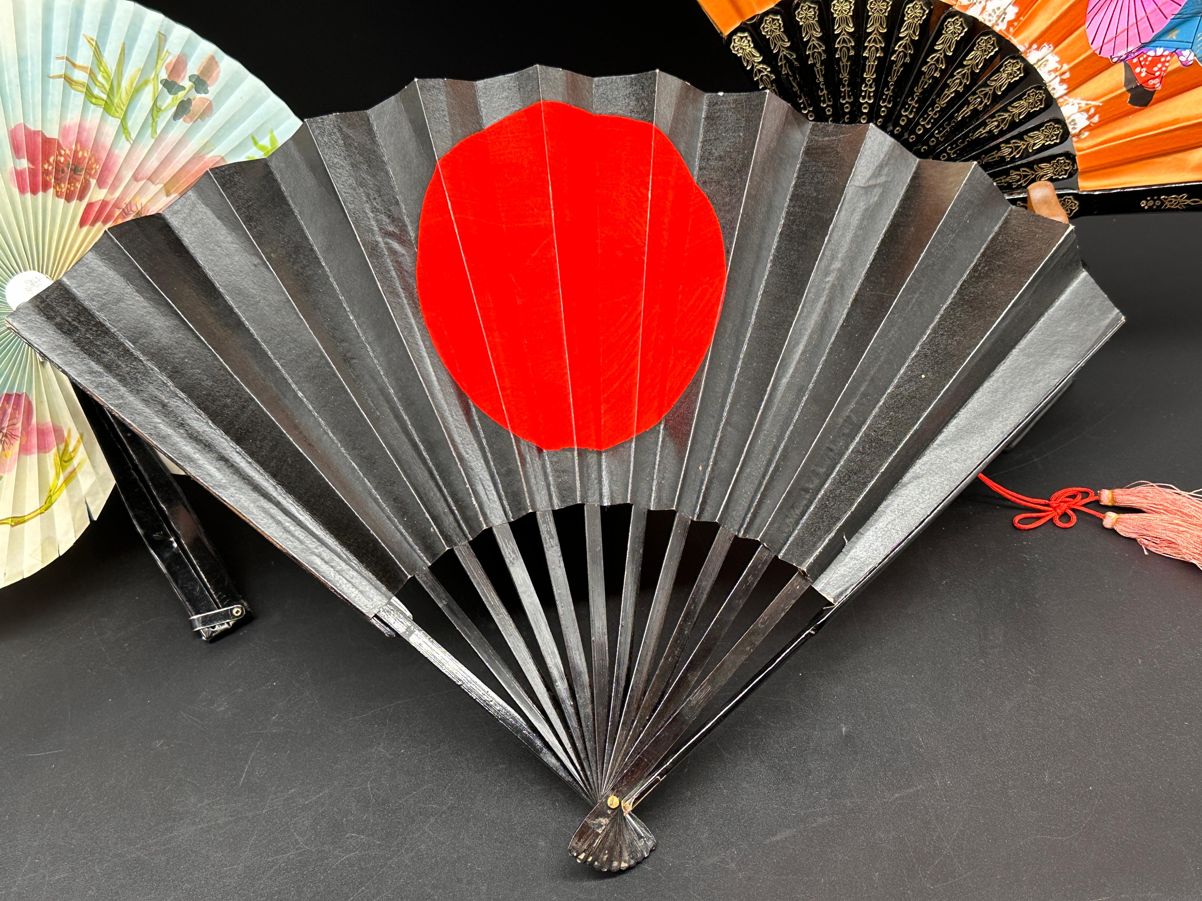 Variety of Vintage Folding Hand Fans