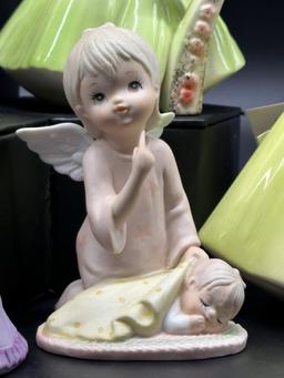 Porcelain Angels and Birthday Figurines