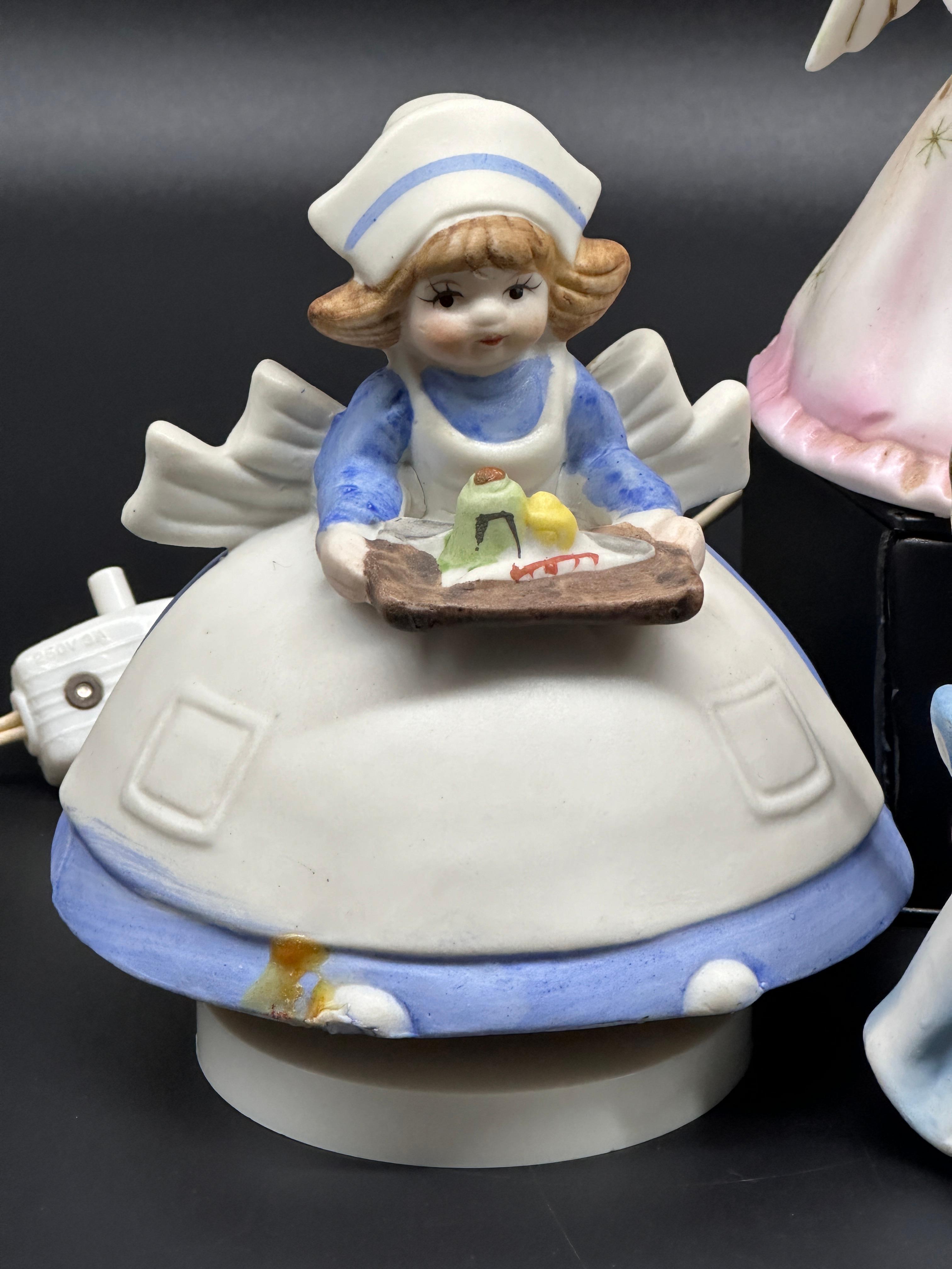 Porcelain Angels and Birthday Figurines