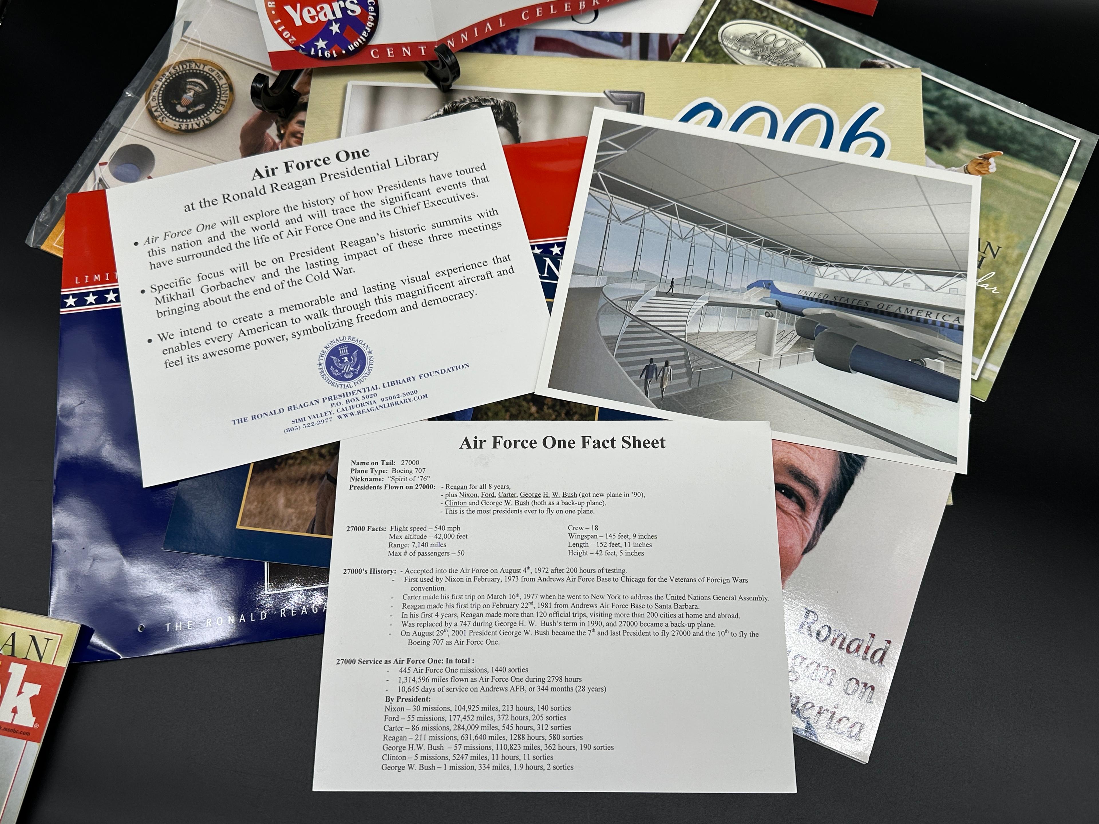 President Ronald Reagan & Airforce One Memorabilia