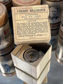 1800s Edison Phonograph Cylinder Records