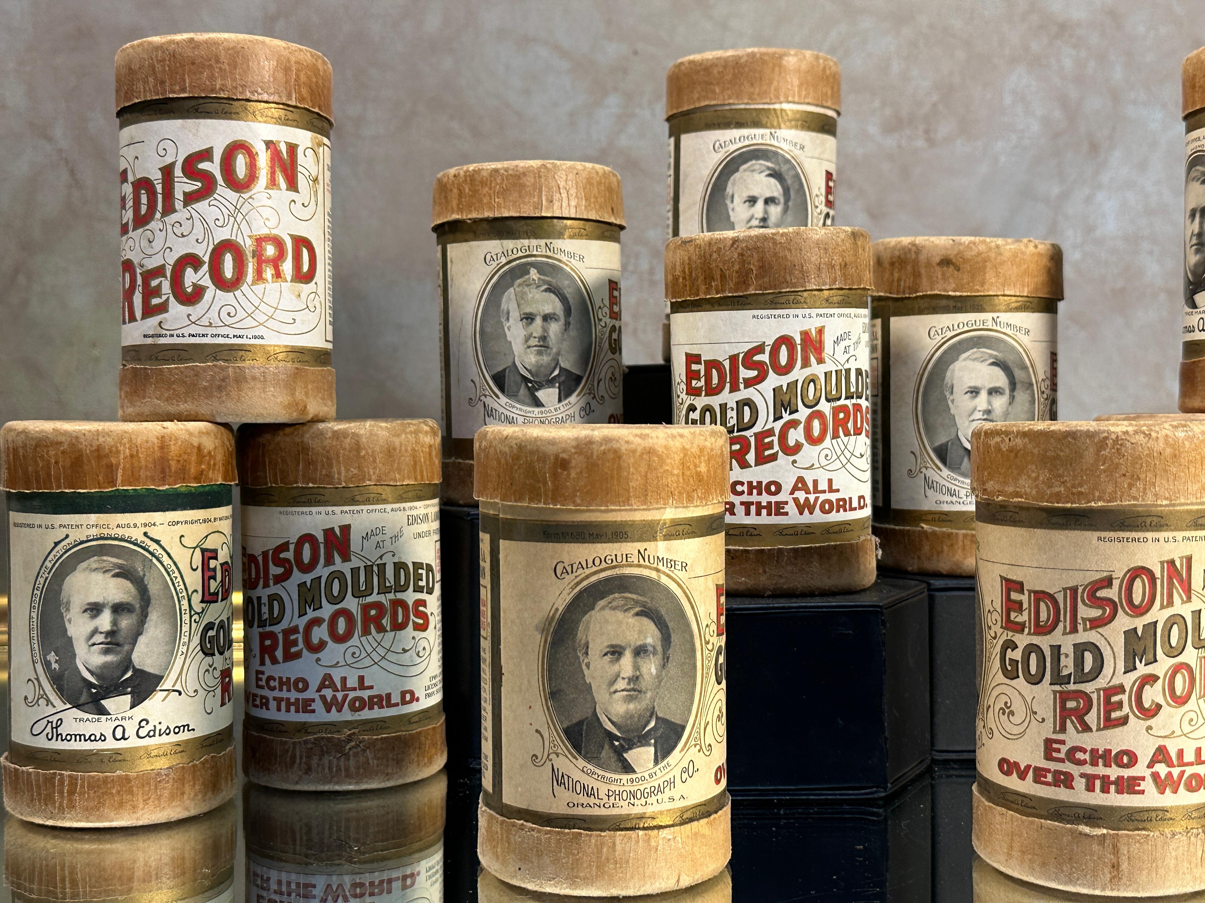 1800s Edison Phonograph Cylinder Records