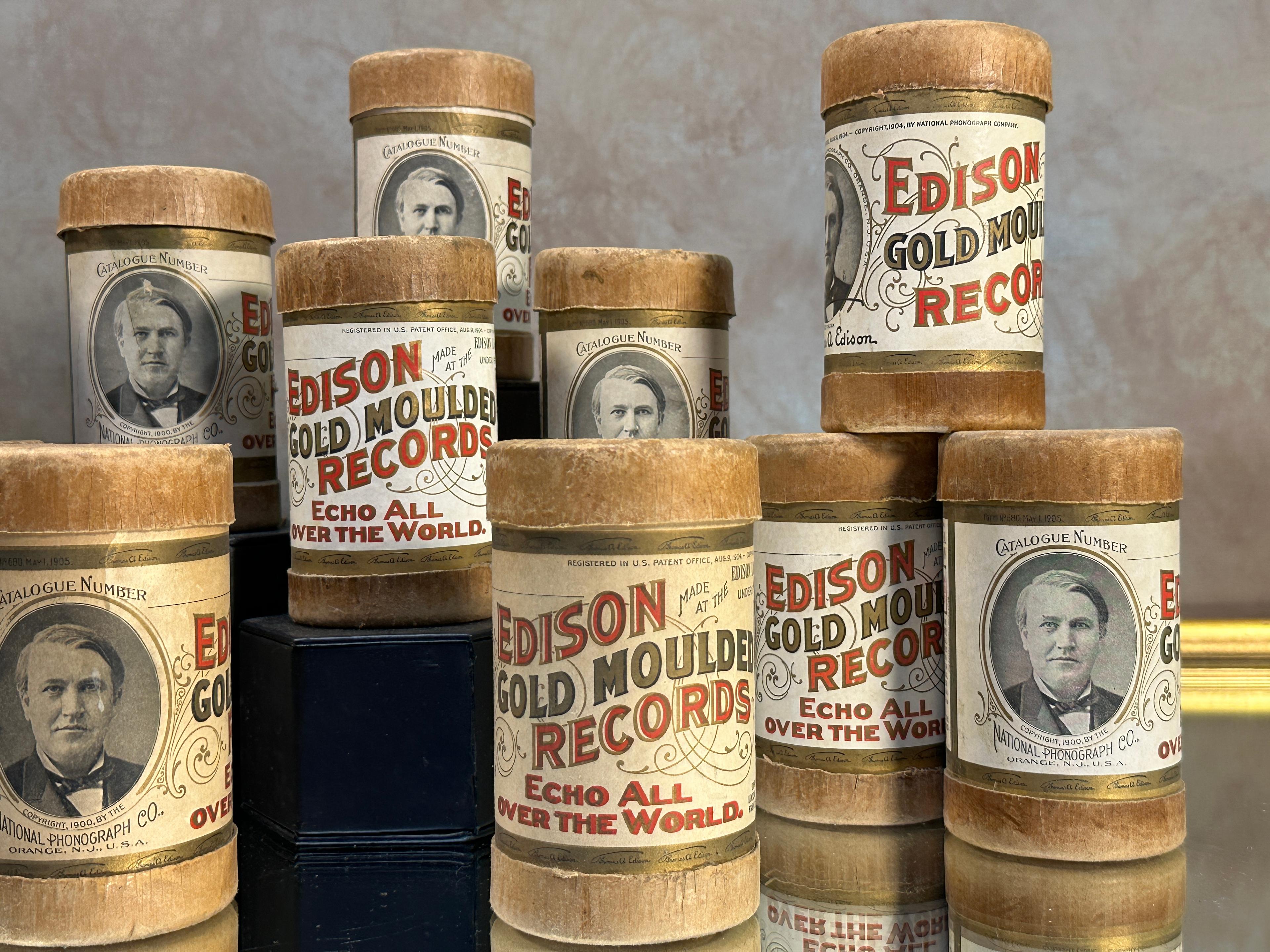 1800s Edison Phonograph Cylinder Records