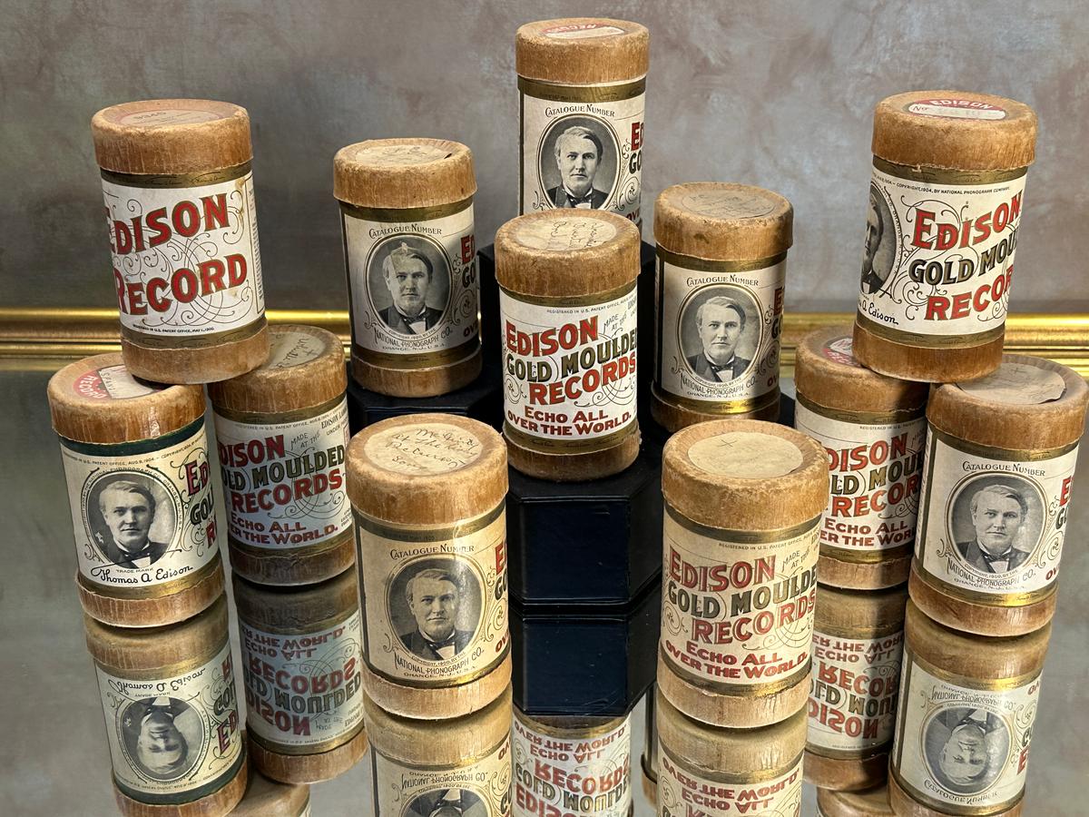 1800s Edison Phonograph Cylinder Records