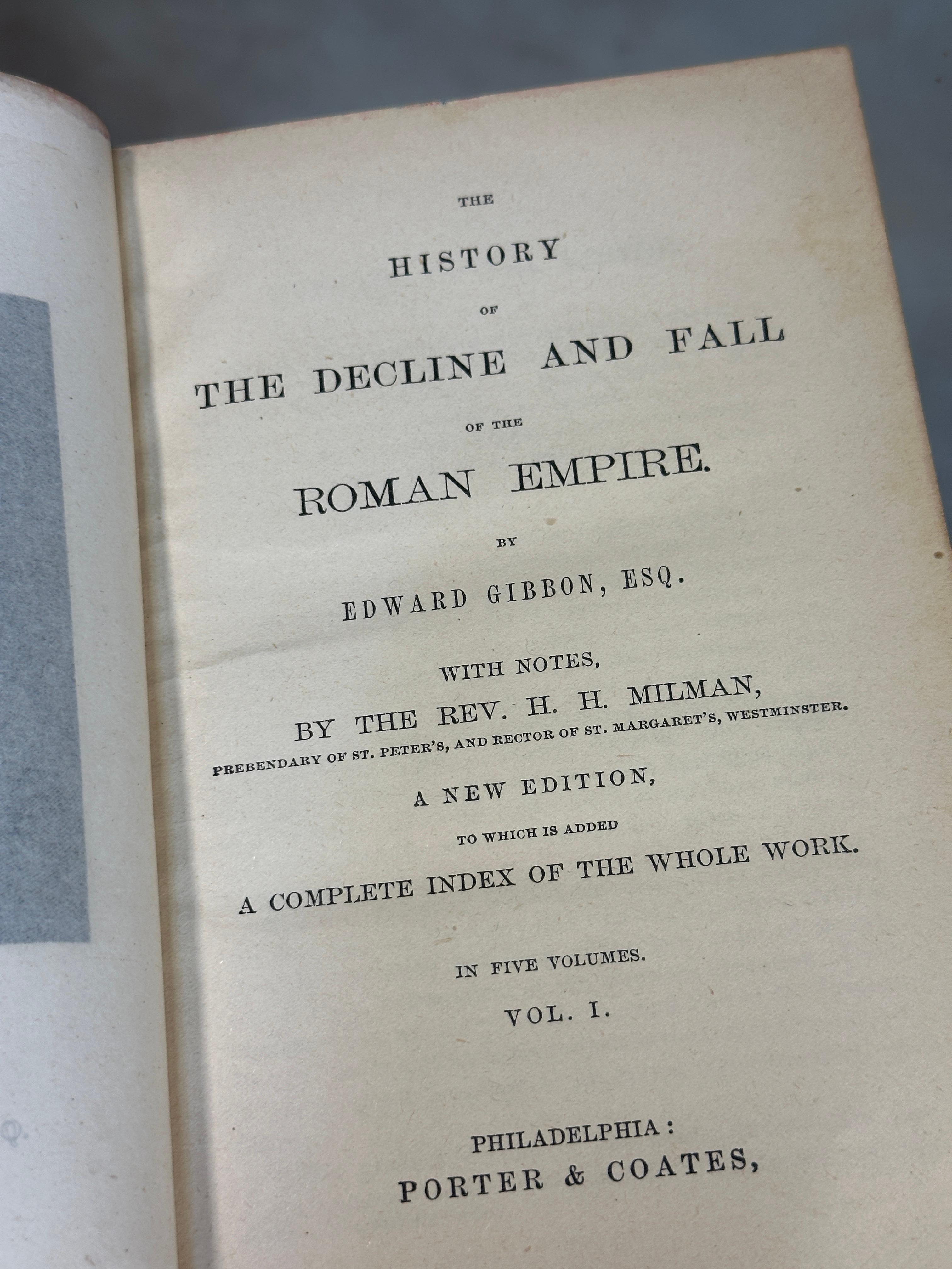 Gibbon's Roman Empire Vol I,II,III,V and IV