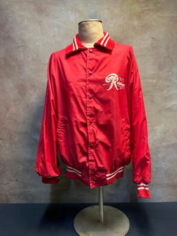 Vintage Red "Rainier Beer'" Champion Sideline Jacket