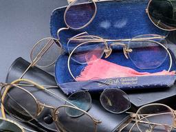 Misc. Vintage/Antique Eye Glasses and Sunglasses (Some w/Cases)