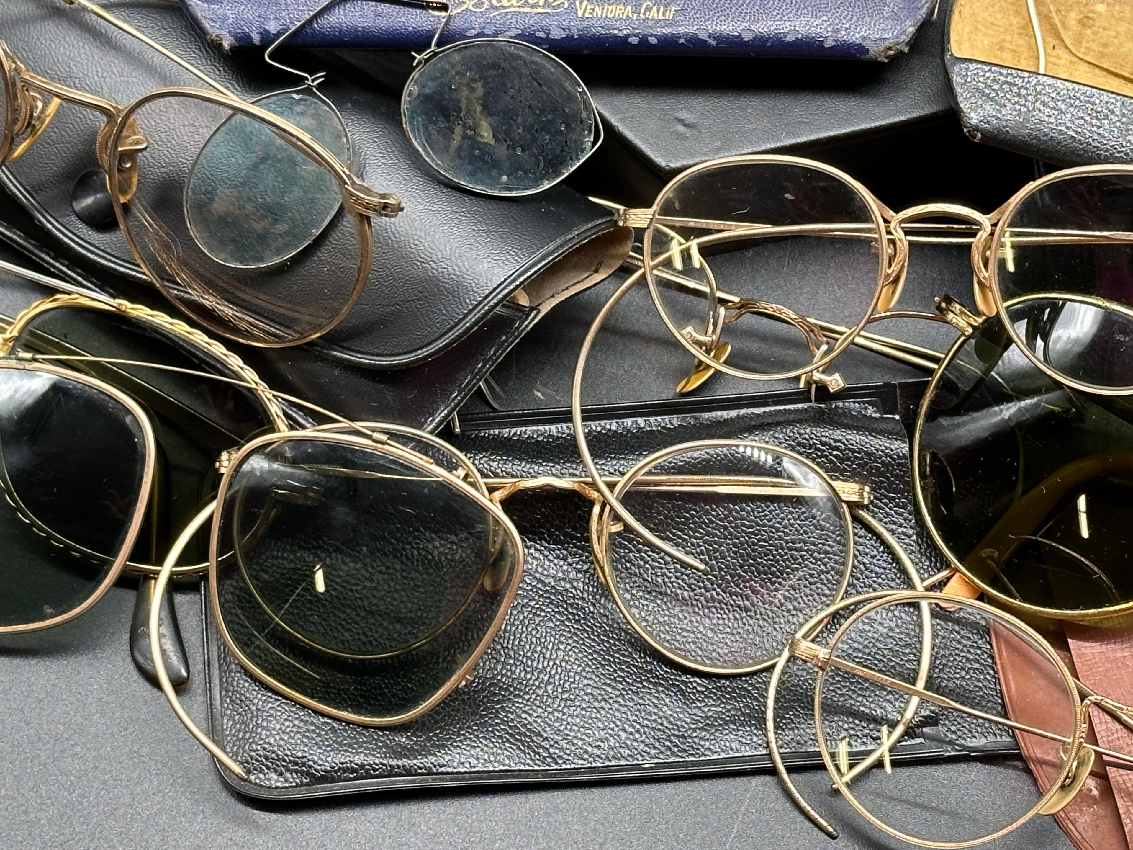 Misc. Vintage/Antique Eye Glasses and Sunglasses (Some w/Cases)