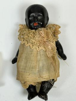 (2) Antique Black Americana Miniature Dolls