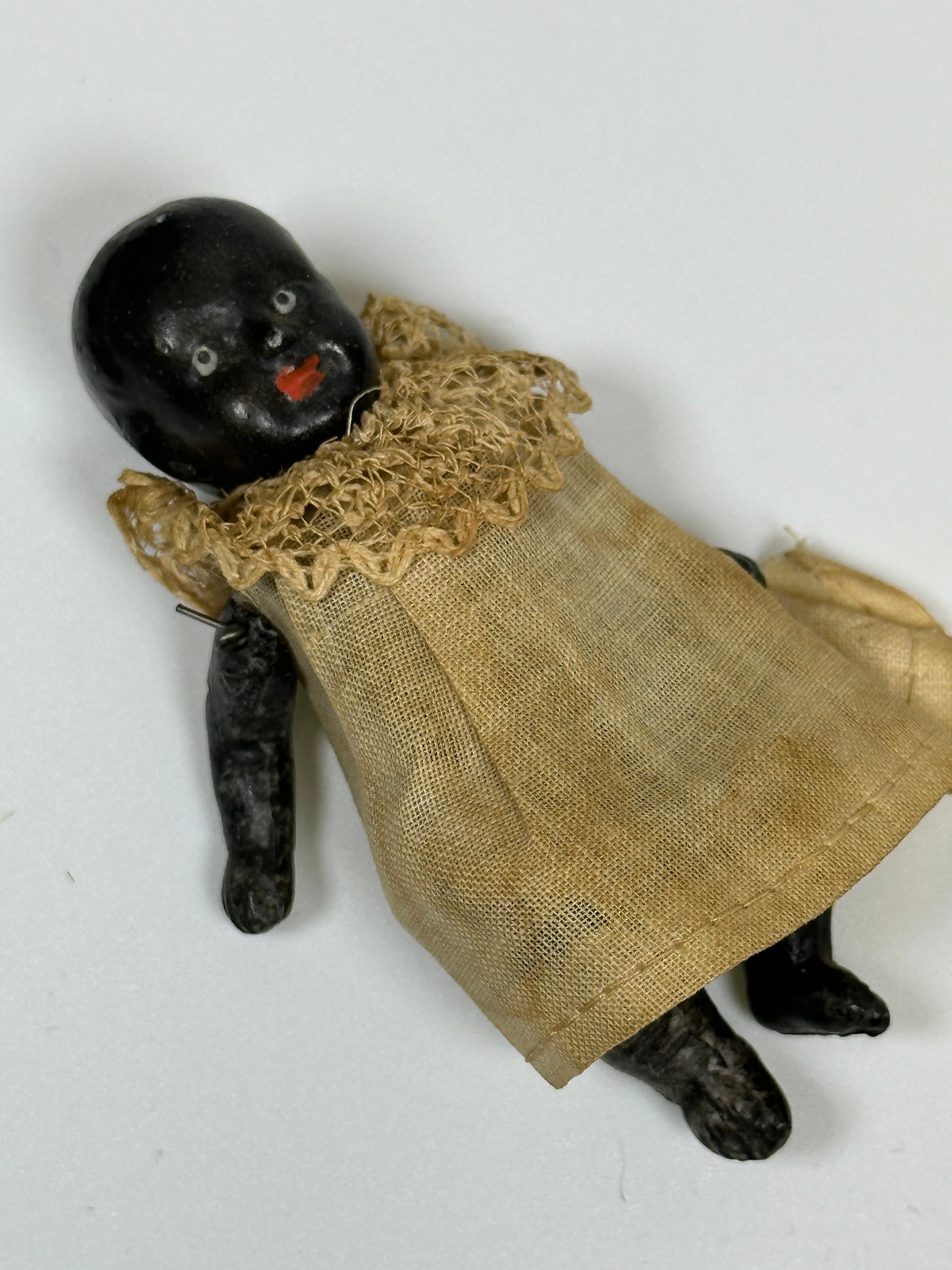 (2) Antique Black Americana Miniature Dolls