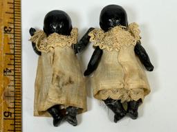 (2) Antique Black Americana Miniature Dolls