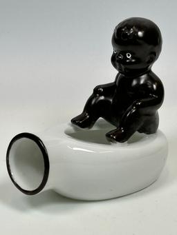 Black Americana Baby on Bed Pan (Occupied Japan)