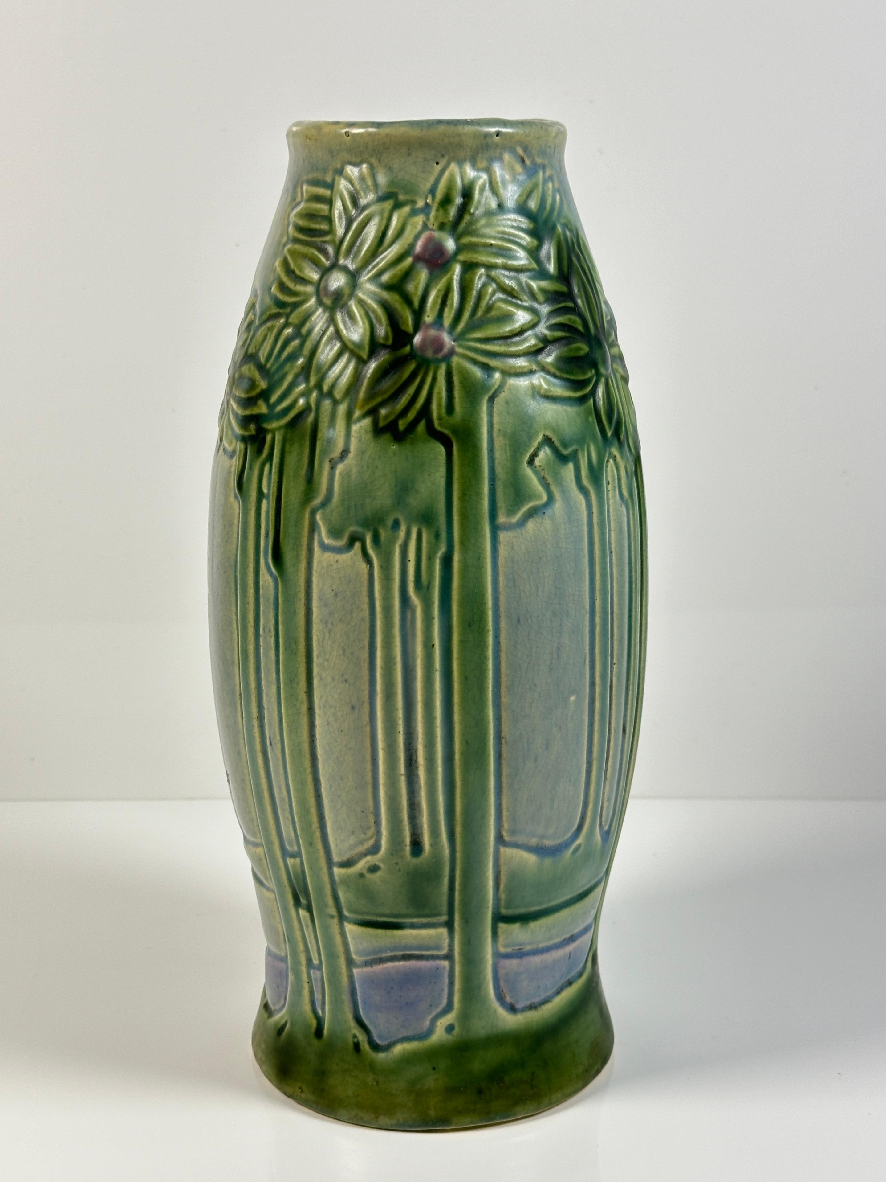 Roseville Palm Tree Vase