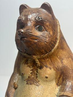 Folk-art Japanese Hero Tanuki the Racoon Dog Statue