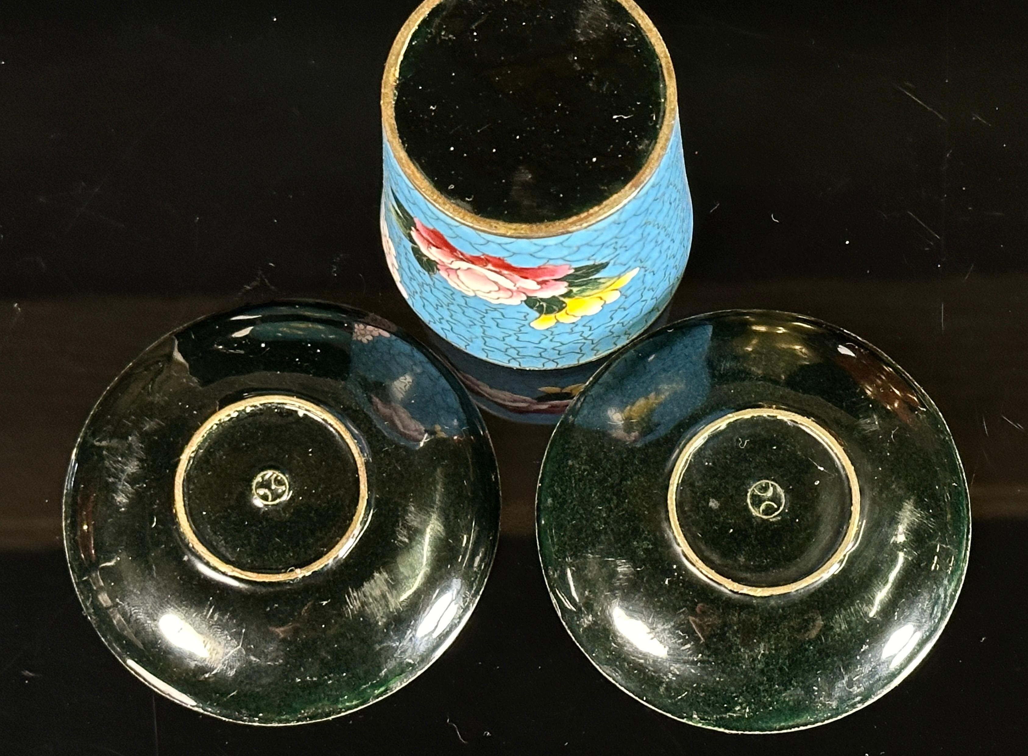 Eight Pieces Cloisonne