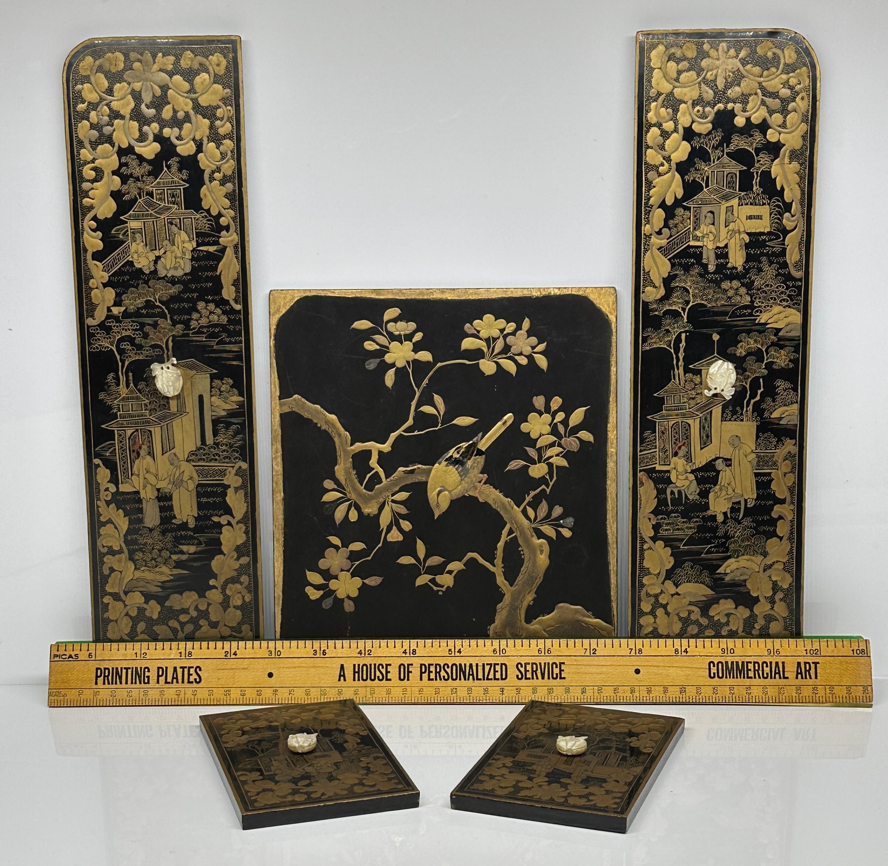 Five Lacquered Plaques