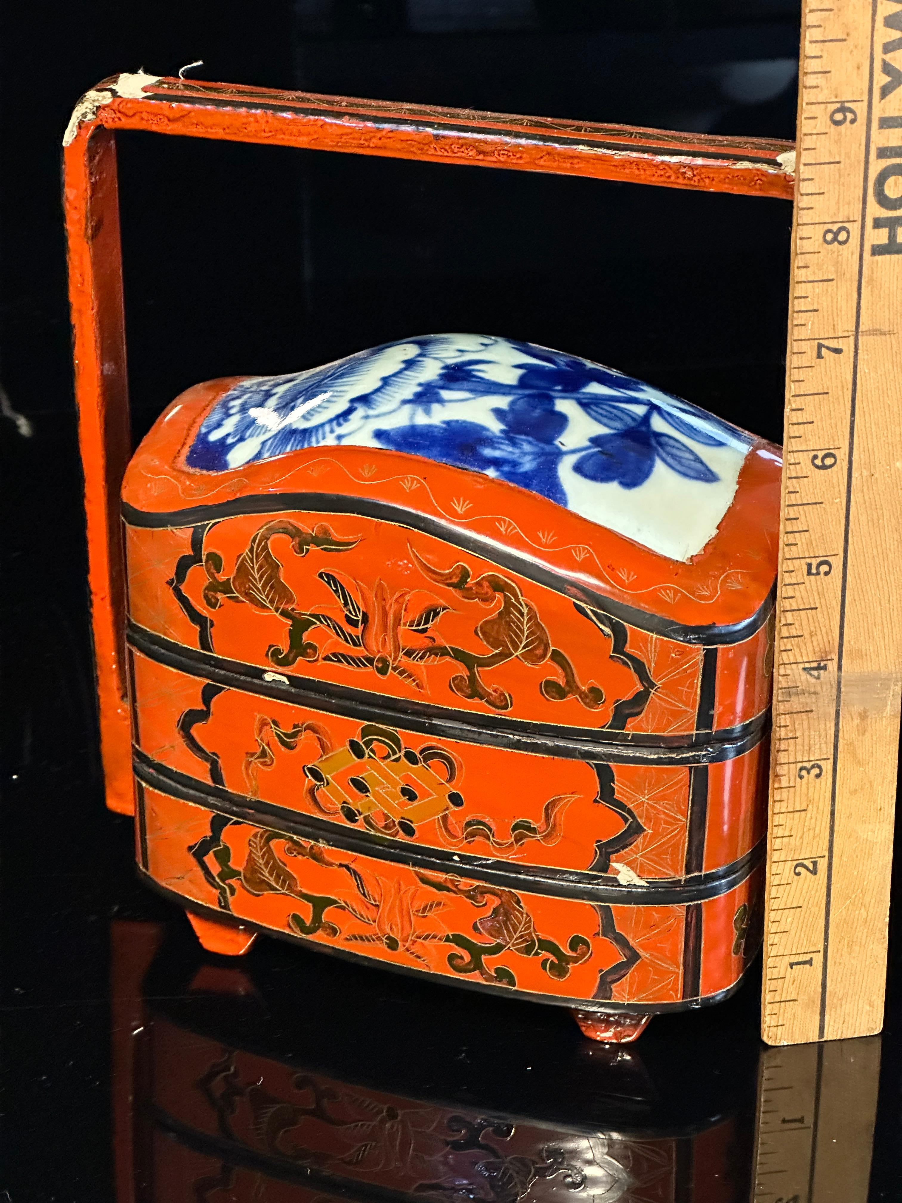 Chinese Lacquered Shard Box