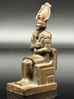 Bronze Egyptian Figure Signed