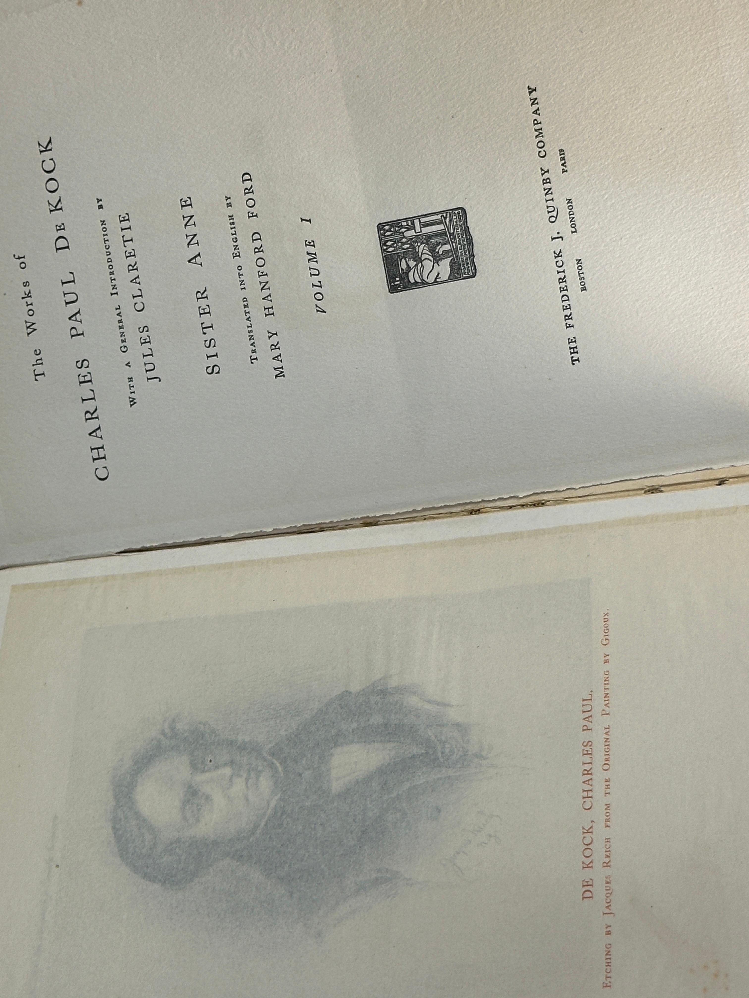 "Carles Paul de Kock Sister Anne" Vol. 1 and 2 Artists' Edition