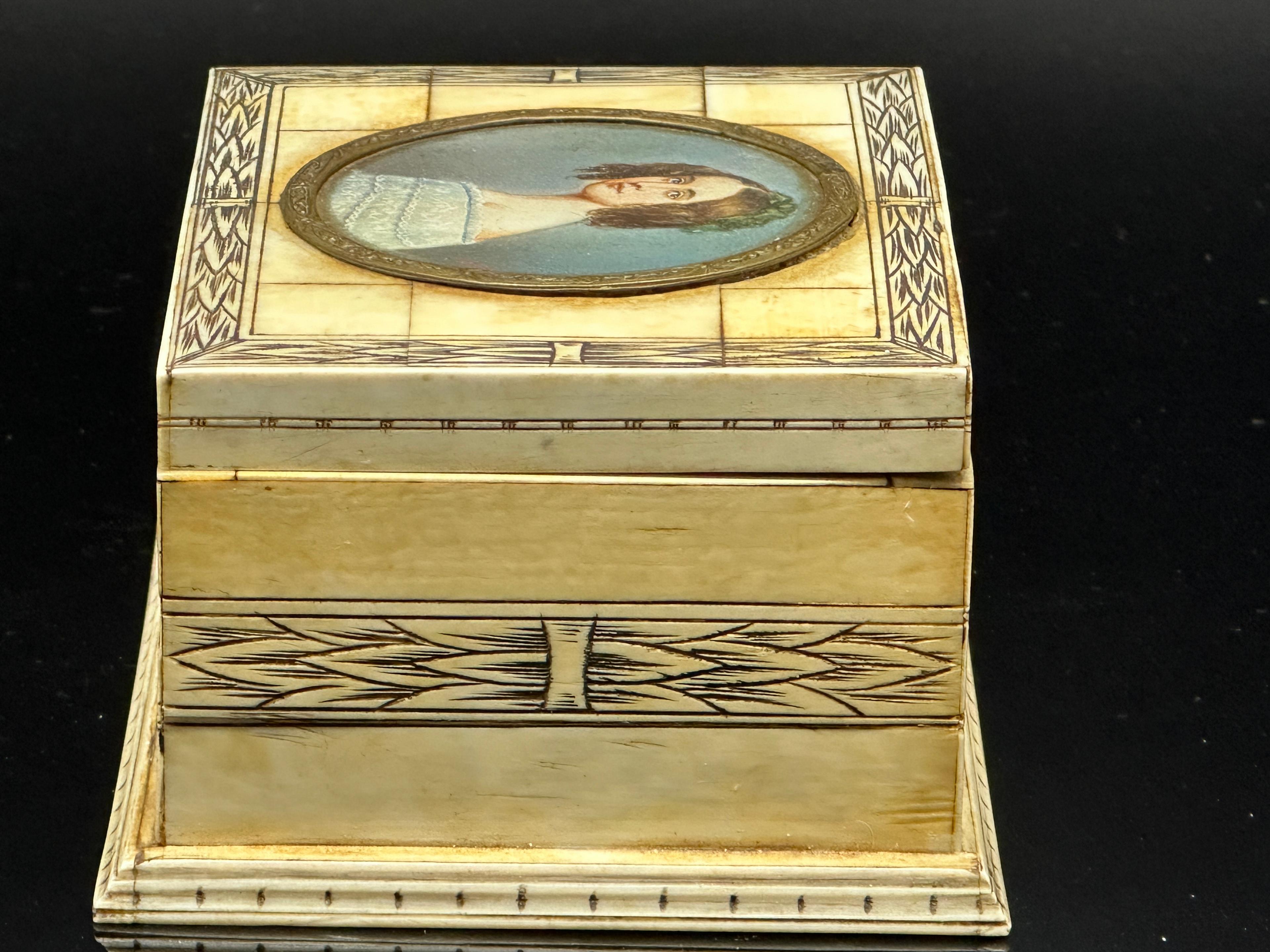 Antique English Bone Box