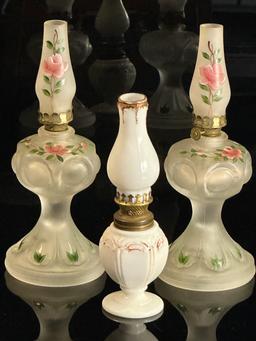 Three Miniature Oil Lamps