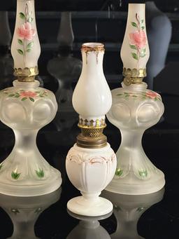 Three Miniature Oil Lamps