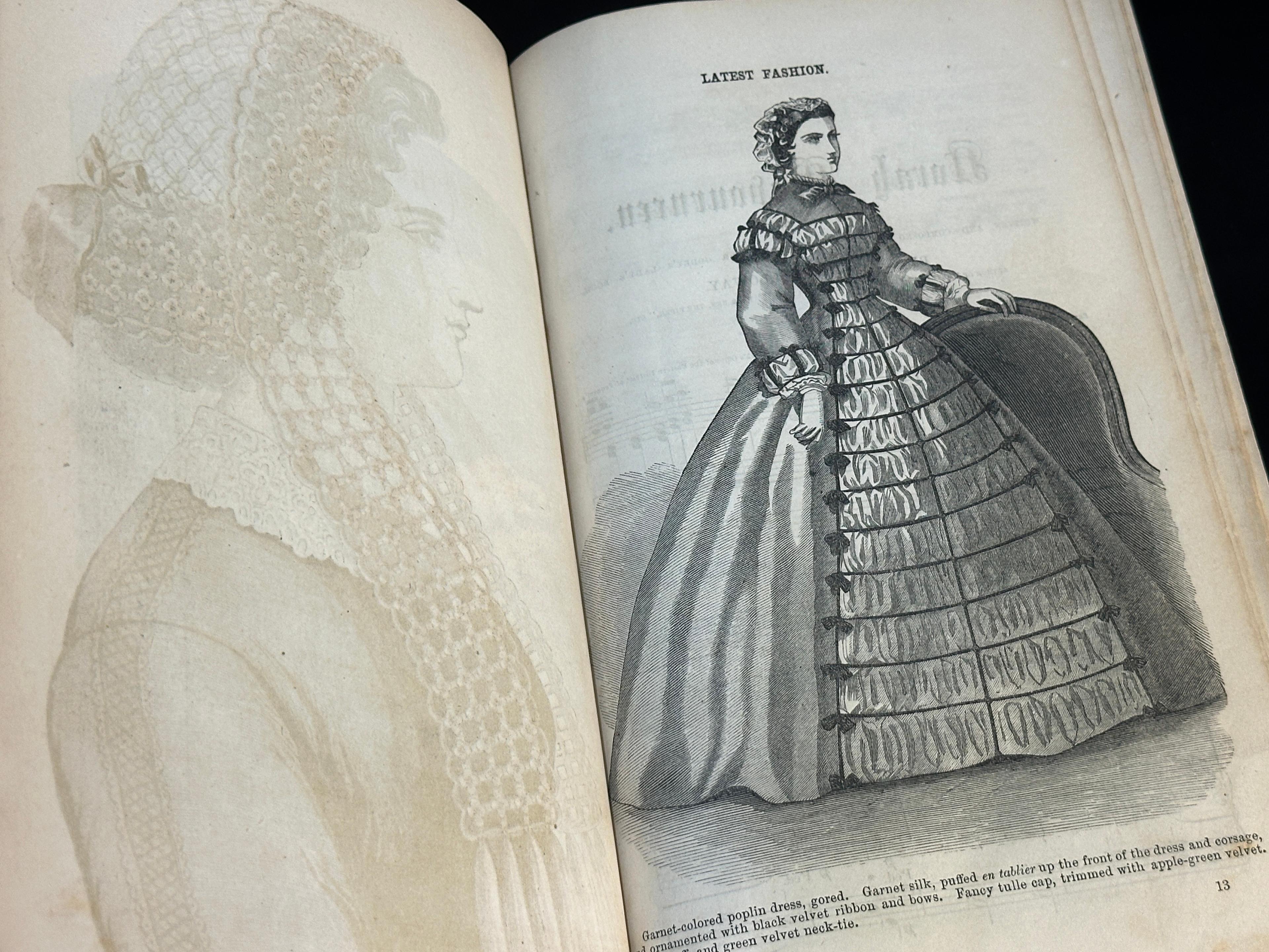 19th Century Fashion Plates: "Godey's Lady's - Book" 1863 and 1871