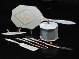 Art Deco Lucite Empire Vanity Items