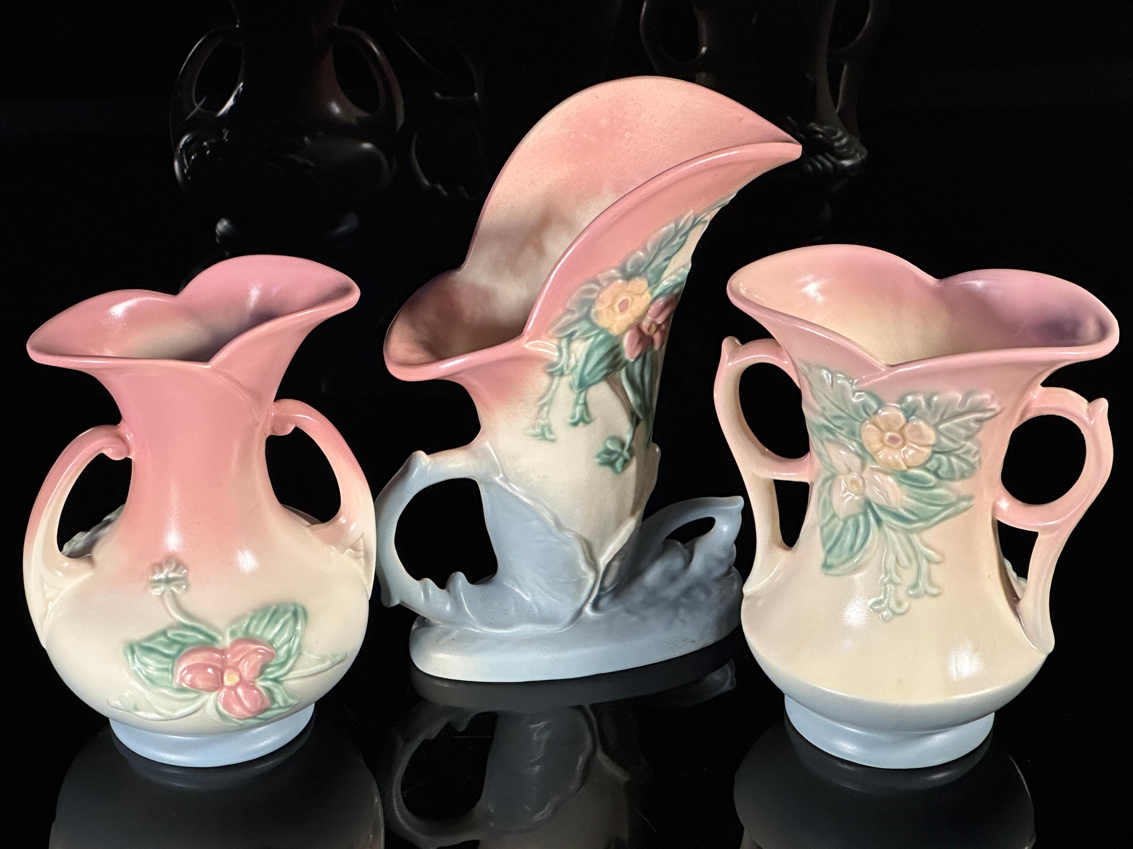 Three Hull Art Pottery Vases