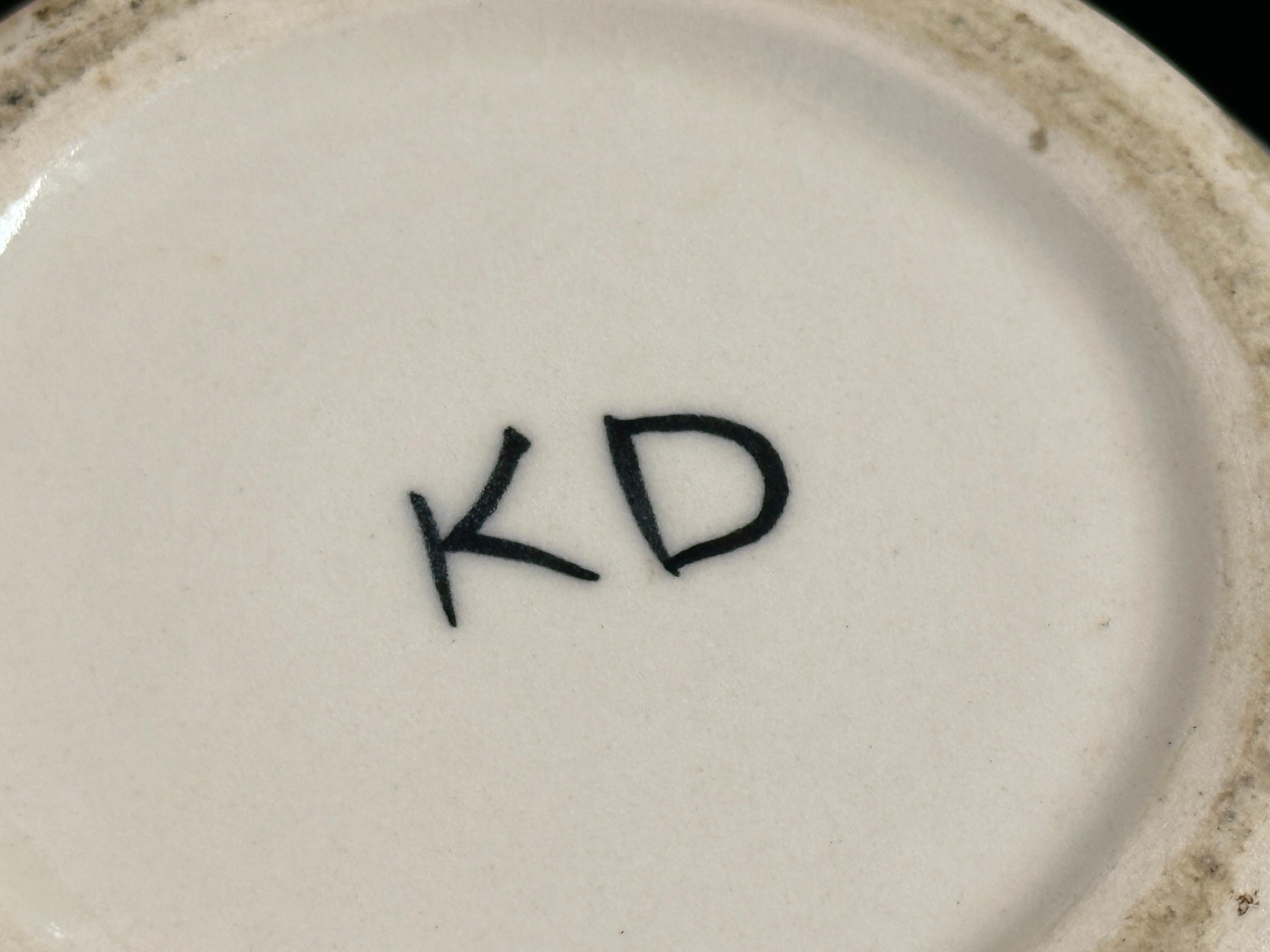 Studio Pottery KD Cookie Jar