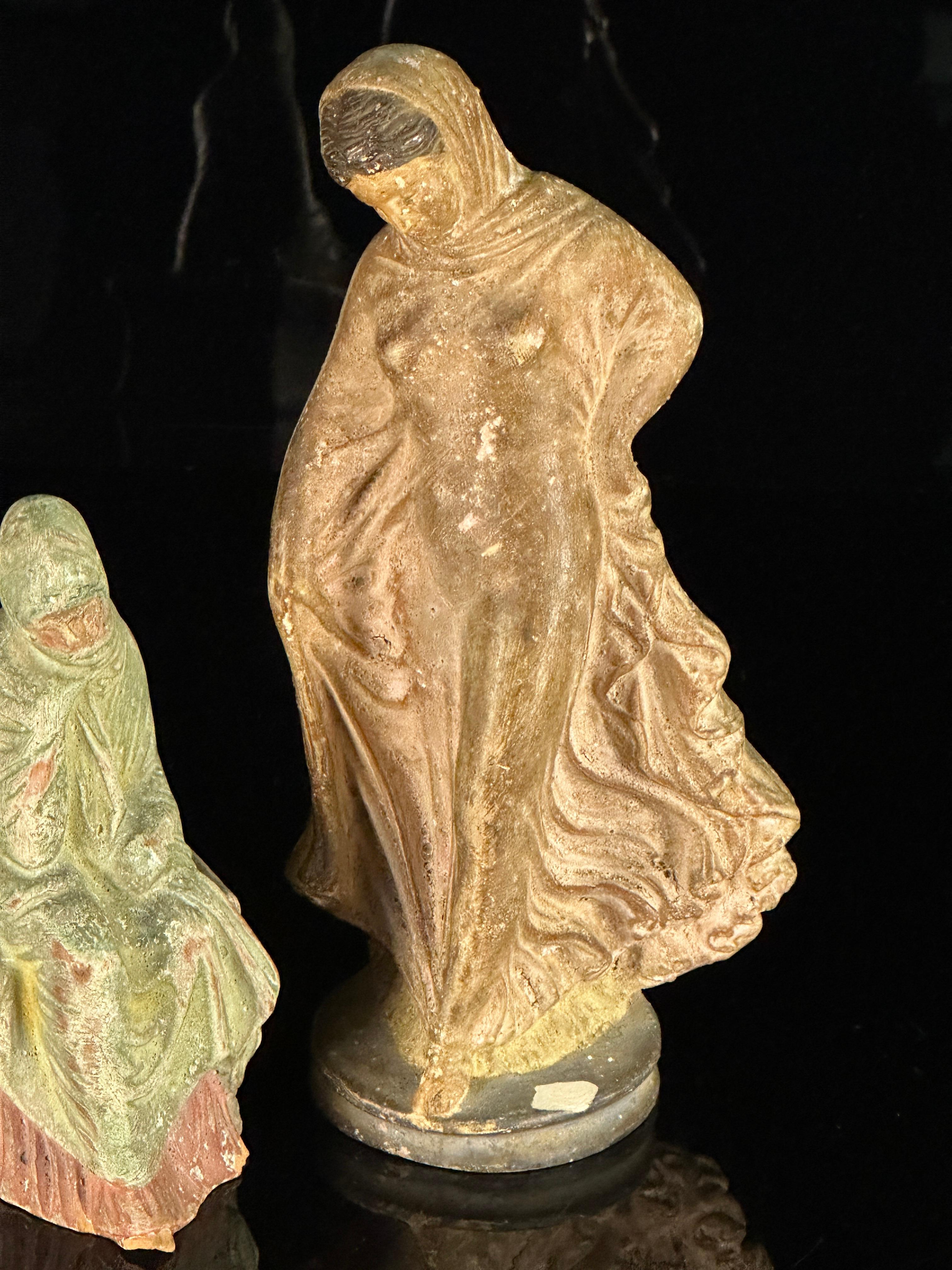 (2) Tanagras Female Greek Figures