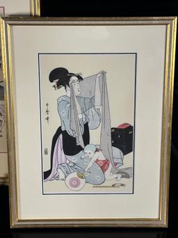 Three Japanese Woodblock prints