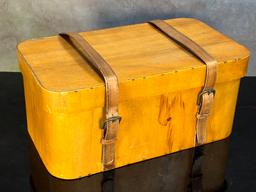 Bentwood Box w/ Leather Strap Buckles