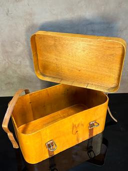 Bentwood Box w/ Leather Strap Buckles