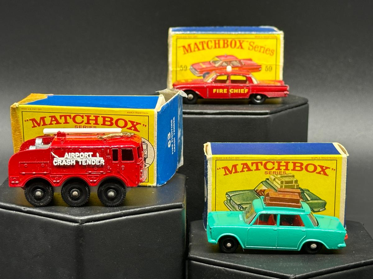 Vintage Matchbox Cars with Original Boxes