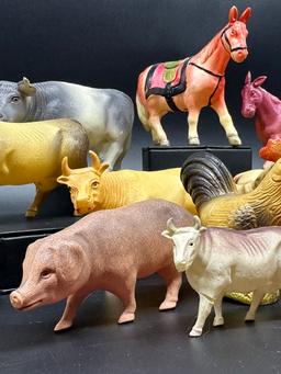 Collection of Celluloid Animal Toys