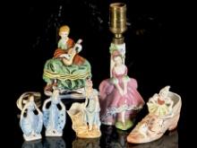 Six Antique Figural Items
