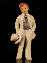 Victorian Young Man Porcelain Figurine