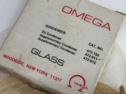 Assortment of Vintage Omega & Simmon Enlarger Condenser Lenses in Original Packaging