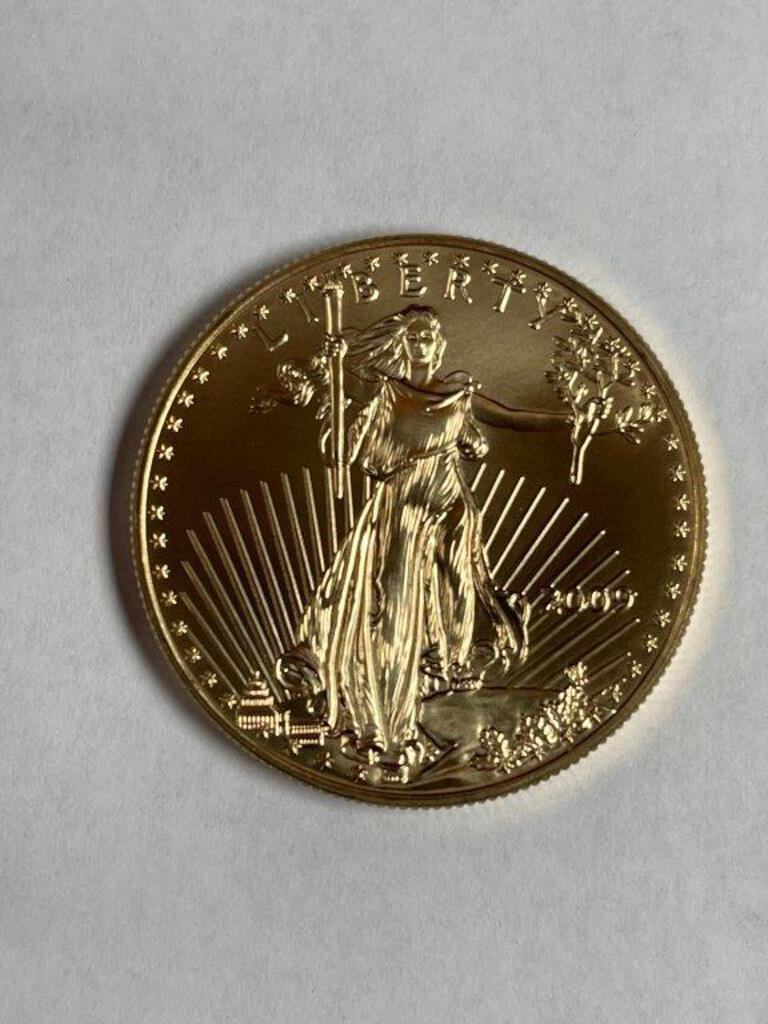 2009 Us $50 Gold Eagle Coin **st. Gaudens Type**
